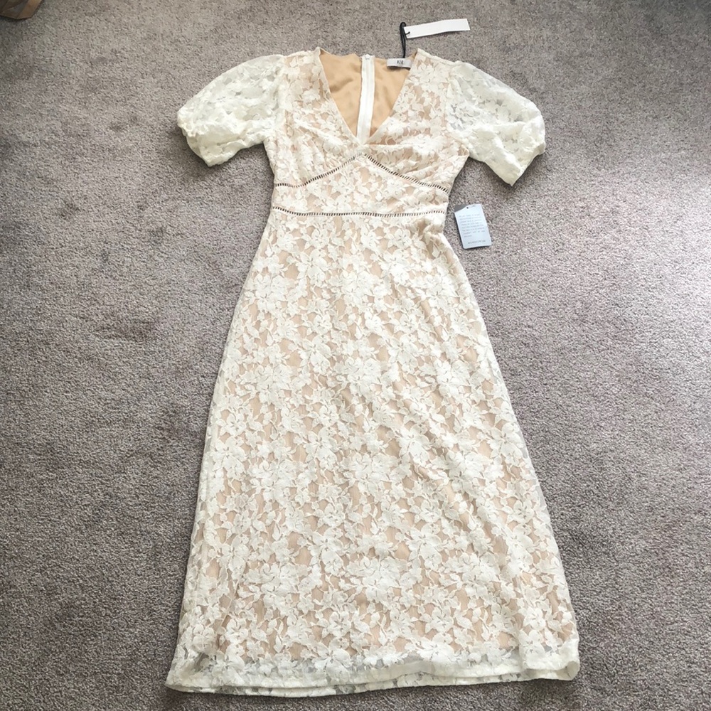NWT NSR Lace Puff Sleeve Dress